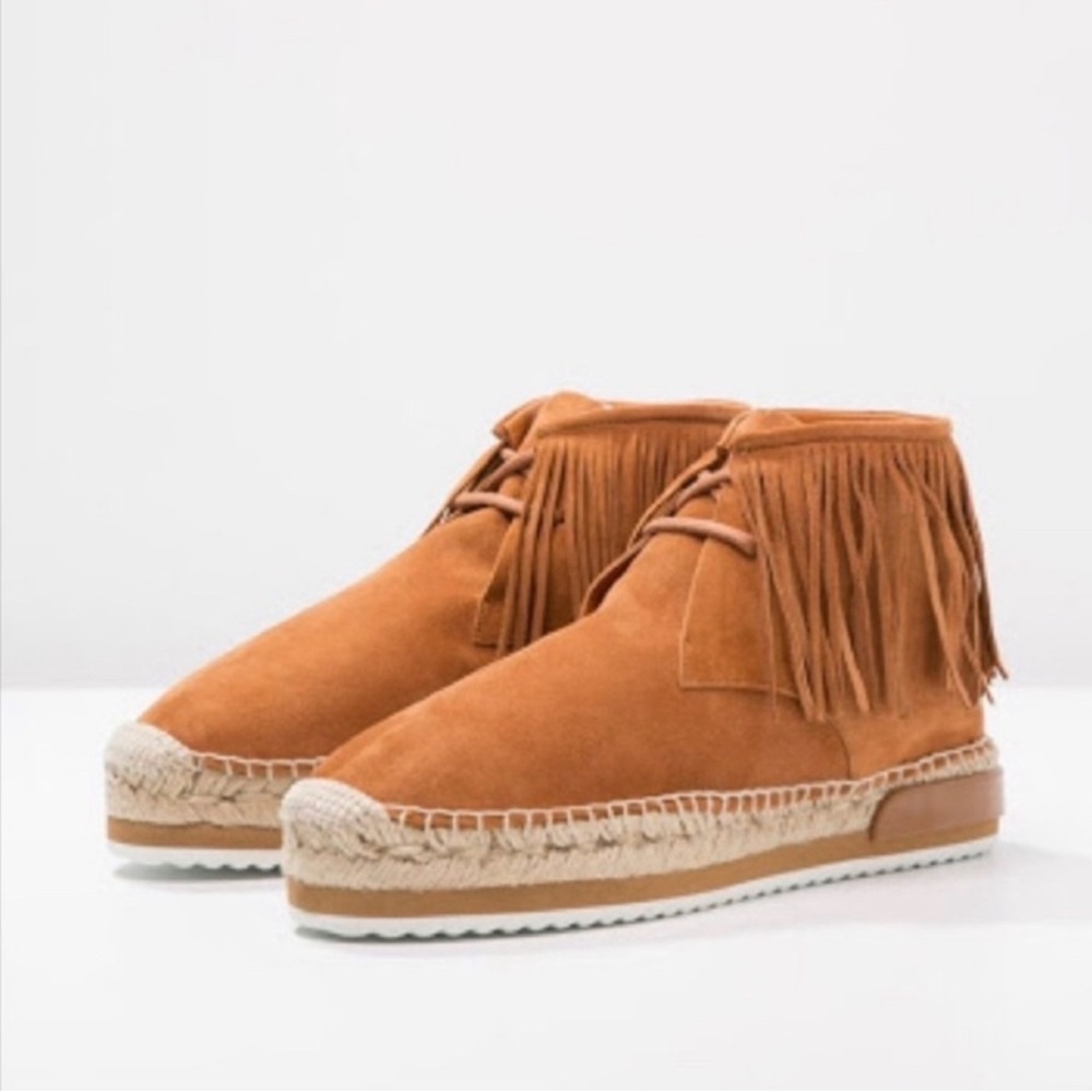 Miista Fringe Suede Espadrille shoes (new without tag)